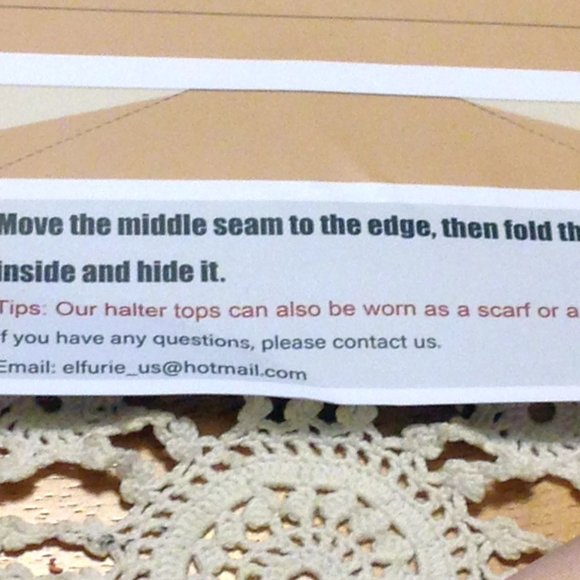 Multi-purpose garment - crisscross halter top, scarf, belt - Picture 5 of 6